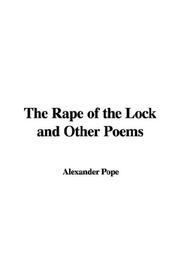 Cover of: The Rape of the Lock and Other Poems