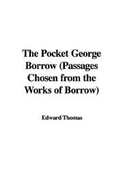 Cover of: The Pocket George Borrow (Passages Chosen from the Works of Borrow) by Edward Thomas
