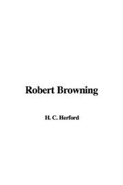 Cover of: Robert Browning