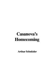 Cover of: Casanova's Homecoming by Arthur Schnitzler, Arthur Schnitzler