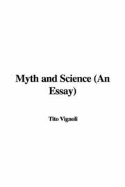 Cover of: Myth and Science (An Essay)