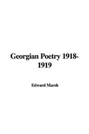 Cover of: Georgian Poetry 1918-1919 | Edward Marsh