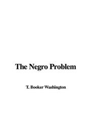 Cover of: The Negro Problem