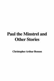 Cover of: Paul the Minstrel and Other Stories by Arthur Christopher Benson