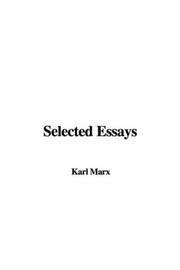 Cover of: Selected Essays by Karl Marx, Karl Marx