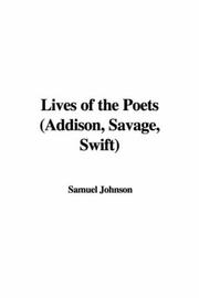 Cover of: Lives of the Poets (Addison, Savage, Swift)