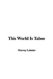 Cover of: This World Is Taboo