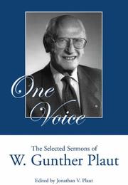 Cover of: One Voice by W. Gunther Plaut