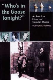 Cover of: "Who's in the Goose Tonight?" by Vernon Chapman
