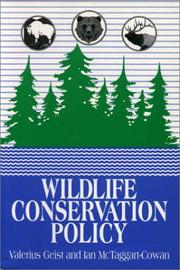Cover of: Wildlife Conservation Policy by Valerius Geist