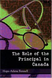 Cover of: Role of the Principal in Canada, The by Hope-Arlene Fennell