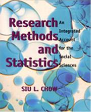 Cover of: Research Methods and Statistics: An Intergrated Account for the Social Sciences