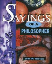 Cover of: Sayings of a Philosopher