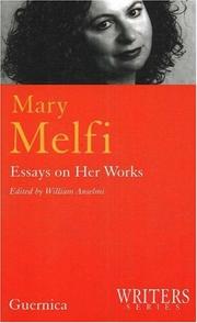 Cover of: Mary Melfi: Essays on Her Works (Writers series)