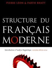 Cover of: Structure du francais moderne by Parth Bhatt