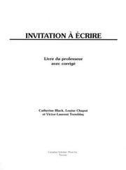 Cover of: Invitation A Ecrire