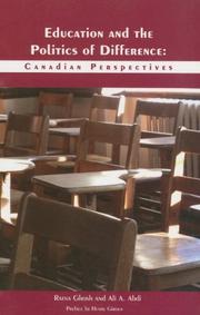 Cover of: Education and the Politics of Difference: Canadian Perspectives