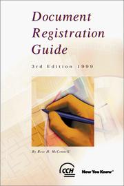 Cover of: Document Registration Guide by Rose H. McConnell