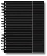 Wire-O Designer Black Ribbed Lined by The Paperblanks Book Company