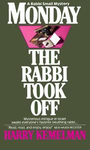 Cover of: Monday the Rabbi Took Off (Rabbi Small Mysteries)