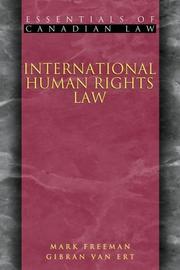 Cover of: International Human Rights Law (Essentials of Canadian Law)