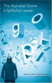 Cover of: The Alphabet Game by bpNichol