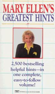 Cover of: Mary Ellen's Greatest Hints