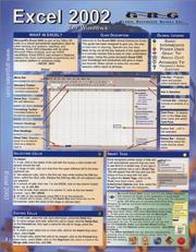 Cover of: Excel 2002 For Windows Quick Reference Guide