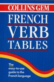 Cover of: Collins Gem French Verb Tables (Collins Gems)