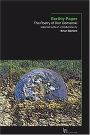 Cover of: Earthly Pages: The Poetry of Don Domanski (LP)