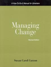Managing change by Susan Carol Curzon