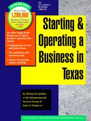 Cover of: Starting and Operating a Business in Texas (Starting and Operating a Business In...)