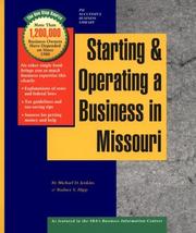 Cover of: Starting and Operating a Business in: Missouri (Starting and Operating a Business In...)
