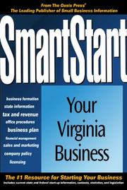 Cover of: Smartstart Your Virginia Business (Smartstart Your Virginia Business, 1st ed) by Oasis Press Editors, PSI Research