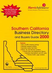 Cover of: Southern California Business Directory and Buyers Guide 2000 (Southern California Business Directory and Buyers Guide)