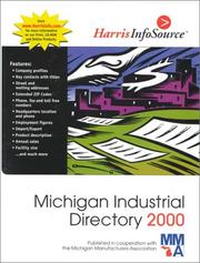 Cover of: Harris Michigan Industrial Directory 2000: Published in Cooperation With the Michigan Manufacturers Association (Harris Michigan Industrial Directory, 2000)