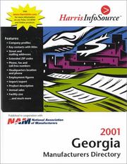 Cover of: Georgia Manufacturers Directory 2001 (Harris Georgia Manufacturers Directory)