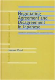 Cover of: Negotiating Agreement and Disagreement in Japanese | Junko Mori