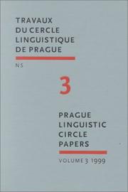 Cover of: Travaux Du Cercle Linguistique De Praque/Prague Linguistic Circle Papers