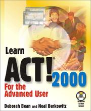 Cover of: Learn Act! 2000 for the Advanced User