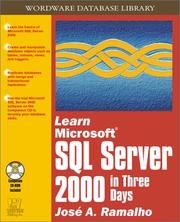 Cover of: Learn Microsoft SQL Server 2000 in Three Days (With CD-ROM)