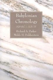 Cover of: Babylonian Chronology by Richard A. Parker, Waldo H. Dubberstein