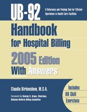 Cover of: UB-92 Handbook for Hospital Billing, With Answers