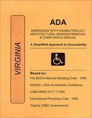 Cover of: ADA Americans with Disabilities Act Compliance Manual for Virginia