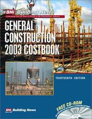 Cover of: General Construction 2003 Costbook (Building News General Construction Costbook)