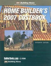 Cover of: Bni Home Builder's 2007 Costbook (Home Builder's Costbook)