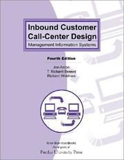 Cover of: Inbound Customer Callcenter Design by Jon Anton, T. Richard Bennett, Richard Widdows