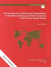 Cover of: Current Account and External Sustainability in the Baltics, Russia, and Other Countries of the Former Soviet Union