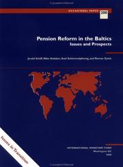 Cover of: Pension Reform in the Baltics: Issues and Prospects (Occasional Paper (International Monetary Fund), 200.)