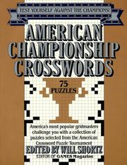 Cover of: American Championship Crosswords